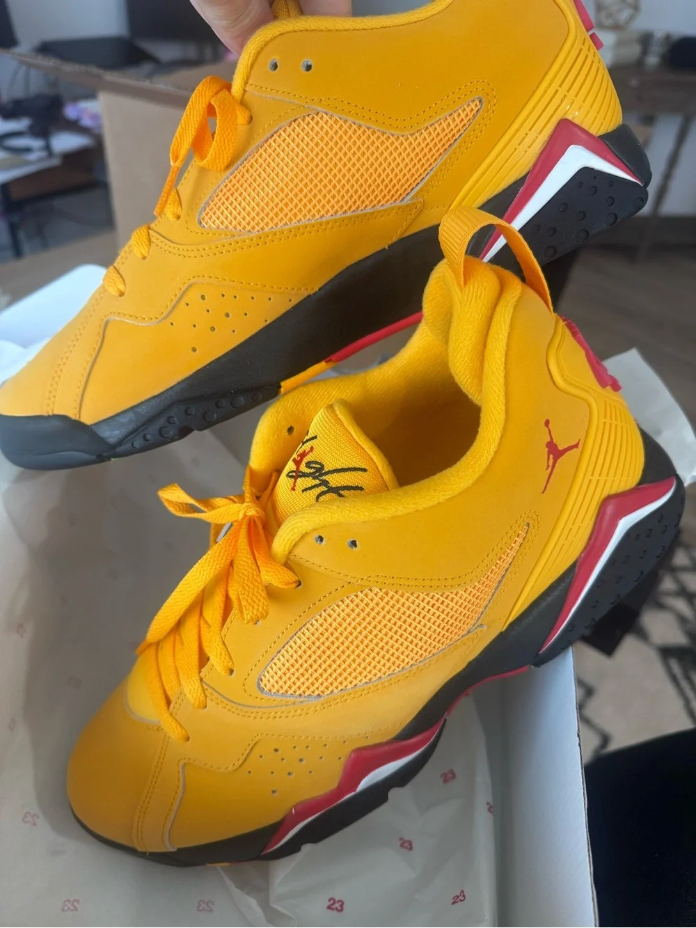 Jordan MVP 92 NIB in Yellow with Black & Red Accents